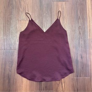 Express Downtown V Neck Cami - Maroon Size XS